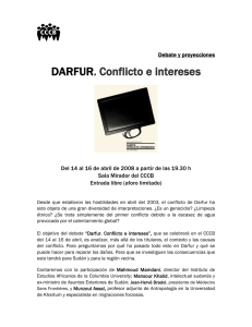 DARFUR: CONFLICT AND INTERESTS