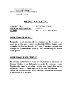 medicina legal - Universidad de Concepción
