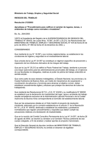 Resolución MTEySS Nº 212/03 - Ministerio de Trabajo de la