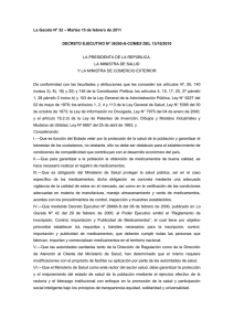 decreto ejecutivo n&ordm; 36395-s