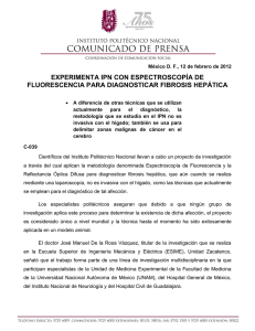 EXPERIMENTA IPN CON ESPECTROSCOPÍA DE FLUORESCENCIA PARA DIAGNOSTICAR FIBROSIS HEPÁTICA
