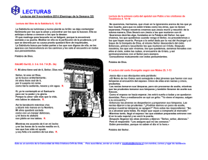 LECTURAS  Lecturas del 9-noviembre-2014 (Domingo de la Semana 32)