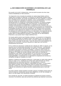 9. sin dirección económica ni defensa en las crisis