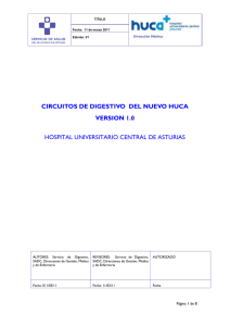 CIRCUITOS DE DIGESTIVO  DEL NUEVO HUCA VERSION 1.0