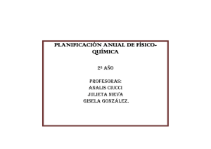 PLANIFICACIÓN ANUAL DE FÍSICO-QUÍMICA 2º AÑO ProfesoraS