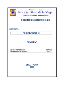 SILABO  Facultad de Estomatología PERIODONCIA III