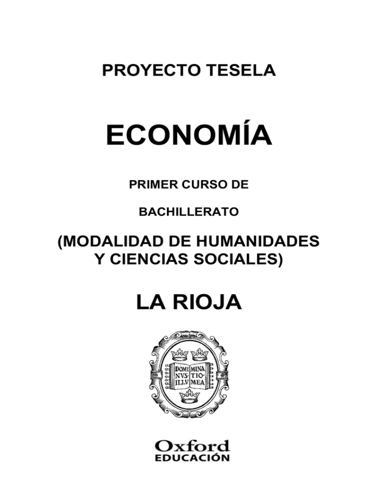 Programación Tesela Economía 1º Bach La Rioja