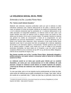 TEMA: VIOLENCIA SOCIAL - Universidad Privada San Juan Bautista