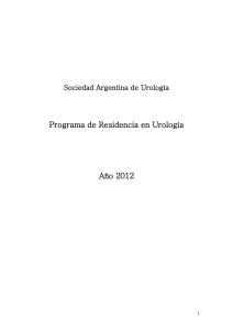 "PROGRAMA DE RESIDENCIA EN UROLOGIA