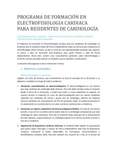 PROGRAMA DE FORMACIÓN EN ELECTROFISIOLOGIA