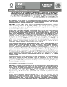 México, D - Secretaría de Comunicaciones y Transportes