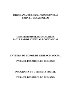 programa de las naciones unidas - Facultad de Ciencias Económicas