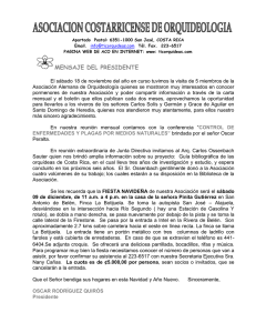 Carta mensual, Diciembre 2000 - Asociación Costarricense de
