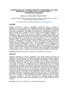 vulnerabilidad del acuifero freatico e hidroquimica del area