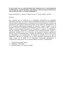 EVALUACIÓN  DE  LA  EFECTIVIDAD  DEL ... NUTRICIONAL A BASE DE MIEL CON POLEN Y POLEN GRANULADO...