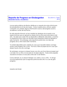Reporte de Progreso en Kindergarten Desarrollo Social y