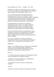 Decreto 279/1998 - Junta de Castilla y Le&oacute;n