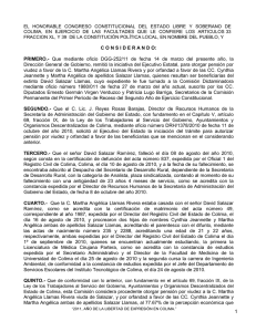 EL  HONORABLE  CONGRESO  CONSTITUCIONAL  DEL ... COLIMA,  EN  EJERCICIO  DE  LAS ...