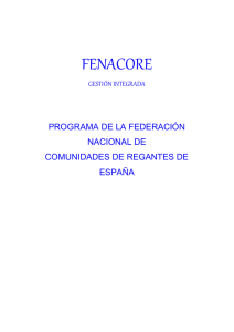 FENACORE GESTIÓN INTEGRADA PROGRAMA DE LA
