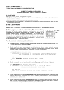 CI2621 COMPUTACIÓN II PRÁCTICAS Y LABORATORIOS ENE-MAR 08  LABORATORIO 2 (ASIGNACION 1)