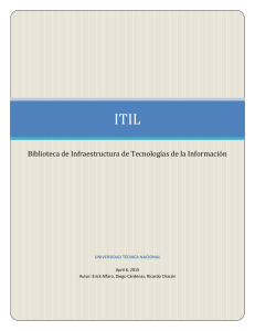 Alcances de ITIL - Universidad Técnica Nacional