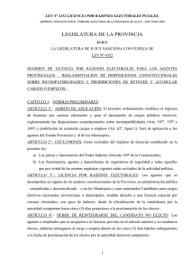 regimen de licencia por razones electorales para los agentes
