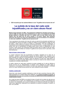 La vigente ordenanza fiscal del Ayuntamiento de Madrid