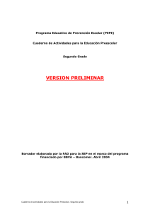 PEPE: Cuaderno de Actividades Preescolar - Segundo Grado
