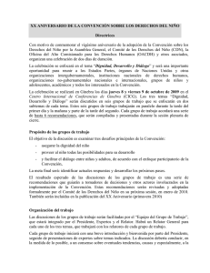 XX ANIVERSARIO DE LA CONVENCIÓN SOBRE LOS DERECHOS