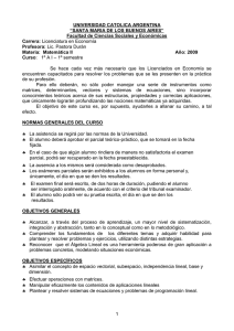 Unidad 4: Programación Lineal - Universidad Católica Argentina