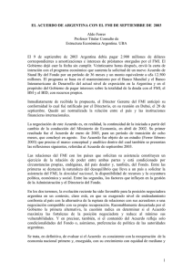 El acuerdo de la Argentina con el FMI de septiembre de 2003