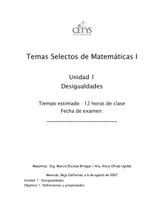 TS de Matematicas Unidad 1