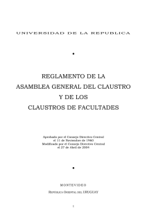 Reglamento de la Asamblea del Claustro