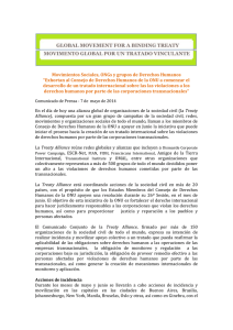 Comunicado de prensa en español