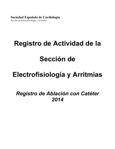 Registro Nacional de Ablación - Sociedad Española de Cardiología