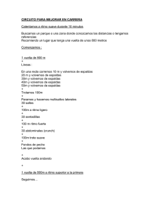 CIRCUITO PARA MEJORAR EN CARRERA