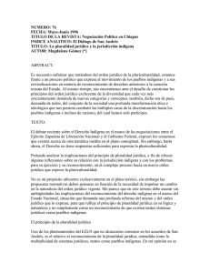 NUMERO: 76 FECHA: Mayo-Junio 1996 INDICE ANALITICO: El Diálogo de San Andrés