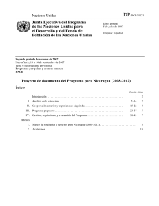 DP/DCP/NIC/1 1 DP/DCP/NIC/1 Segundo período de sesiones de