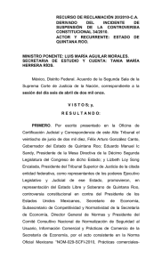 RECURSO DE RECLAMACI&Oacute;N 20/2010