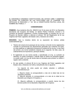 EL  HONORABLE  CONGRESO  CONSTITUCIONAL  DEL ... DE  COLIMA,    EN   ...