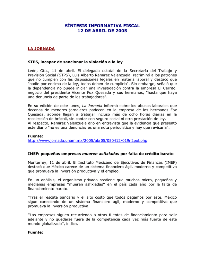 STPS Incapaz De Sancionar La Violaci n A La Ley