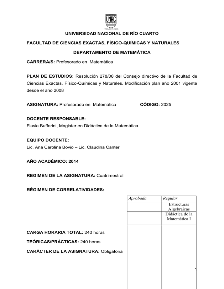 Práctica Docente - Sistema De Información De La UNRC