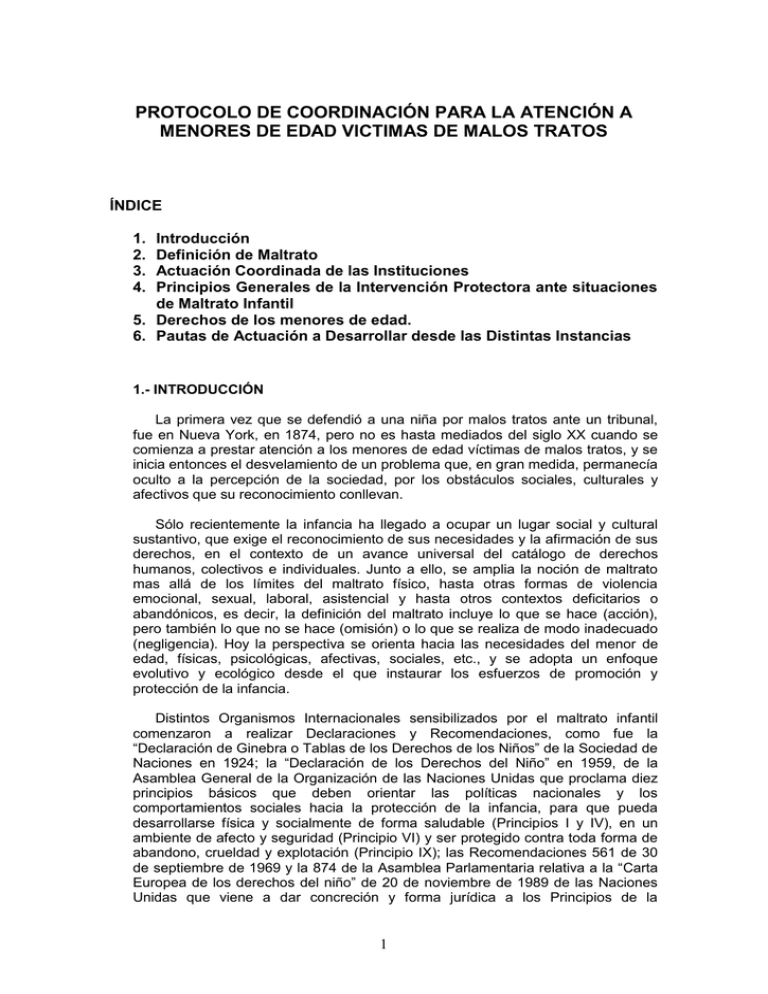 PROTOCOLO DE COORDINACIÓN PARA LA ATENCIÓN A