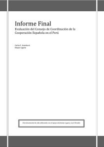 Evaluación del Consejo de Coordinación de la Cooperación