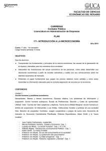 CARRERAS Contador Público Licenciatura en Administración de Empresas