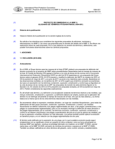 1994-001: Enmiendas a la NIMF N.º 5: Glosario de términos
