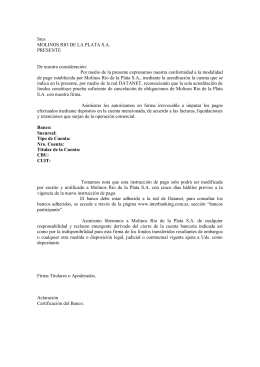 Carta de notificación de cambio de cuenta Carta de notificación de cambio de cuenta