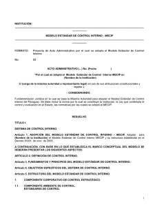 Formato 2. Acto Administrativo de Adopción del MECI 1000:2005.