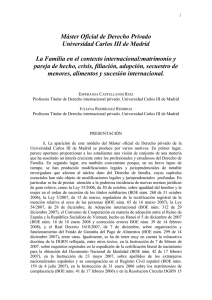 Derecho de Familia Internacional - Universidad Carlos III de Madrid