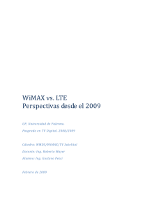 WiMAX vs - Universidad de Palermo